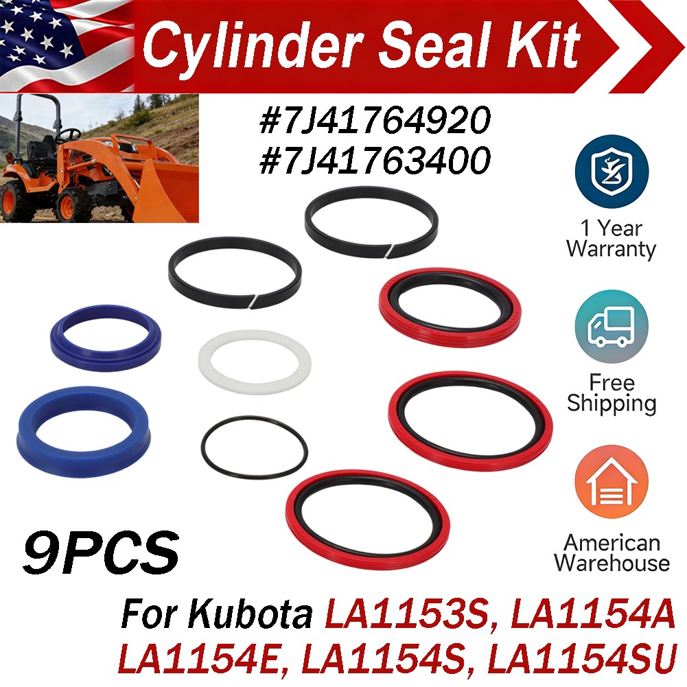 Seal Kit For Kubota 7J417-64920, 7J417-63400 loader cylinder LA1153S, 54A/E/S/SU