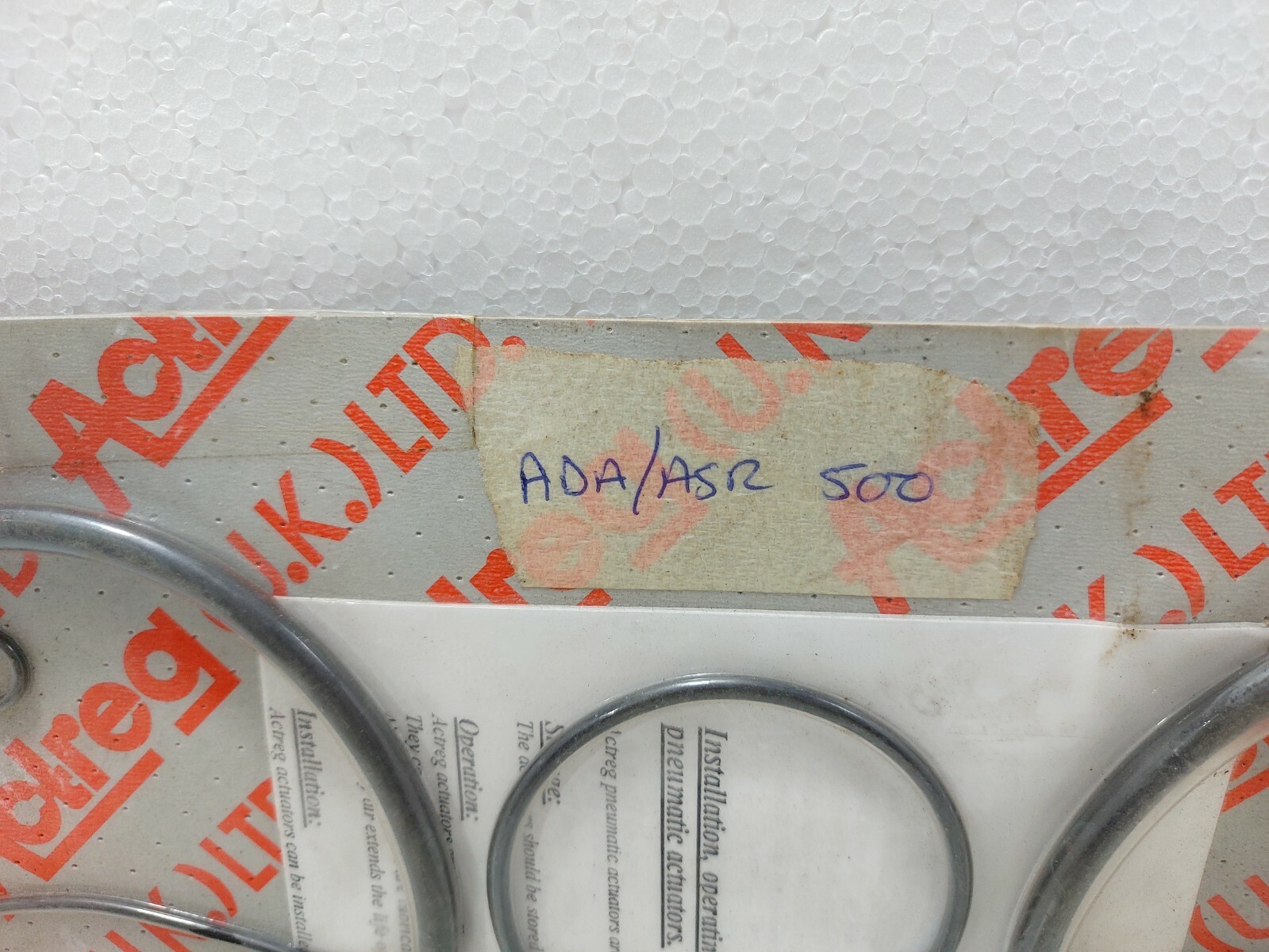 Actreg uk ADA/ASR 500 Spring Return Actuator Seals Aalborg 360775058 Seal B73