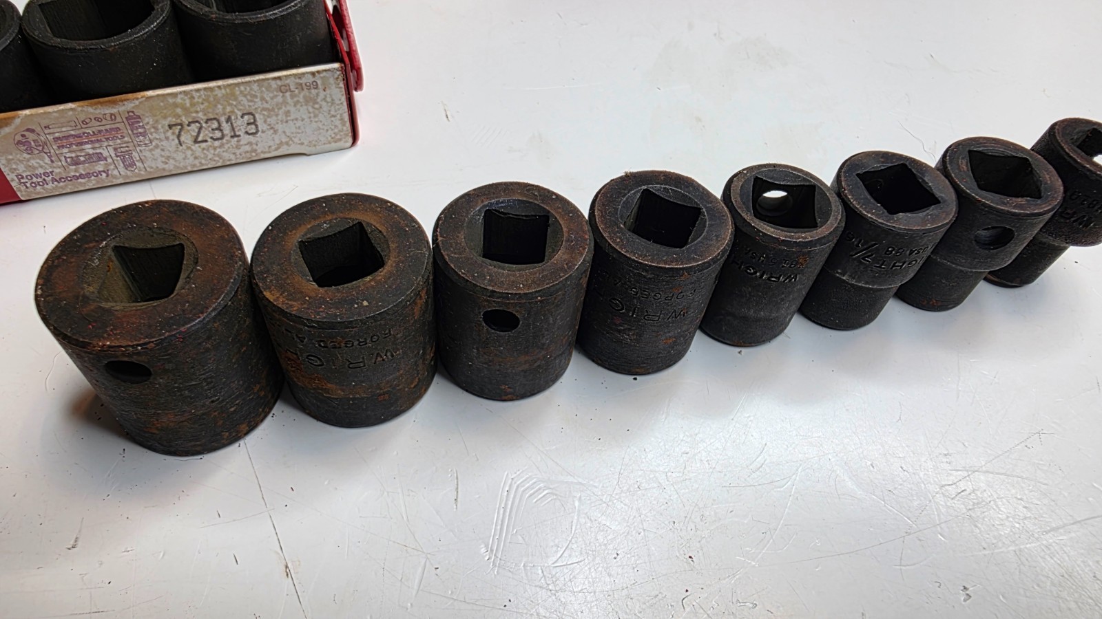 2x Wright Tool 72313 8pc 3/8in Drive 6-Point SAE Impact Socket Set