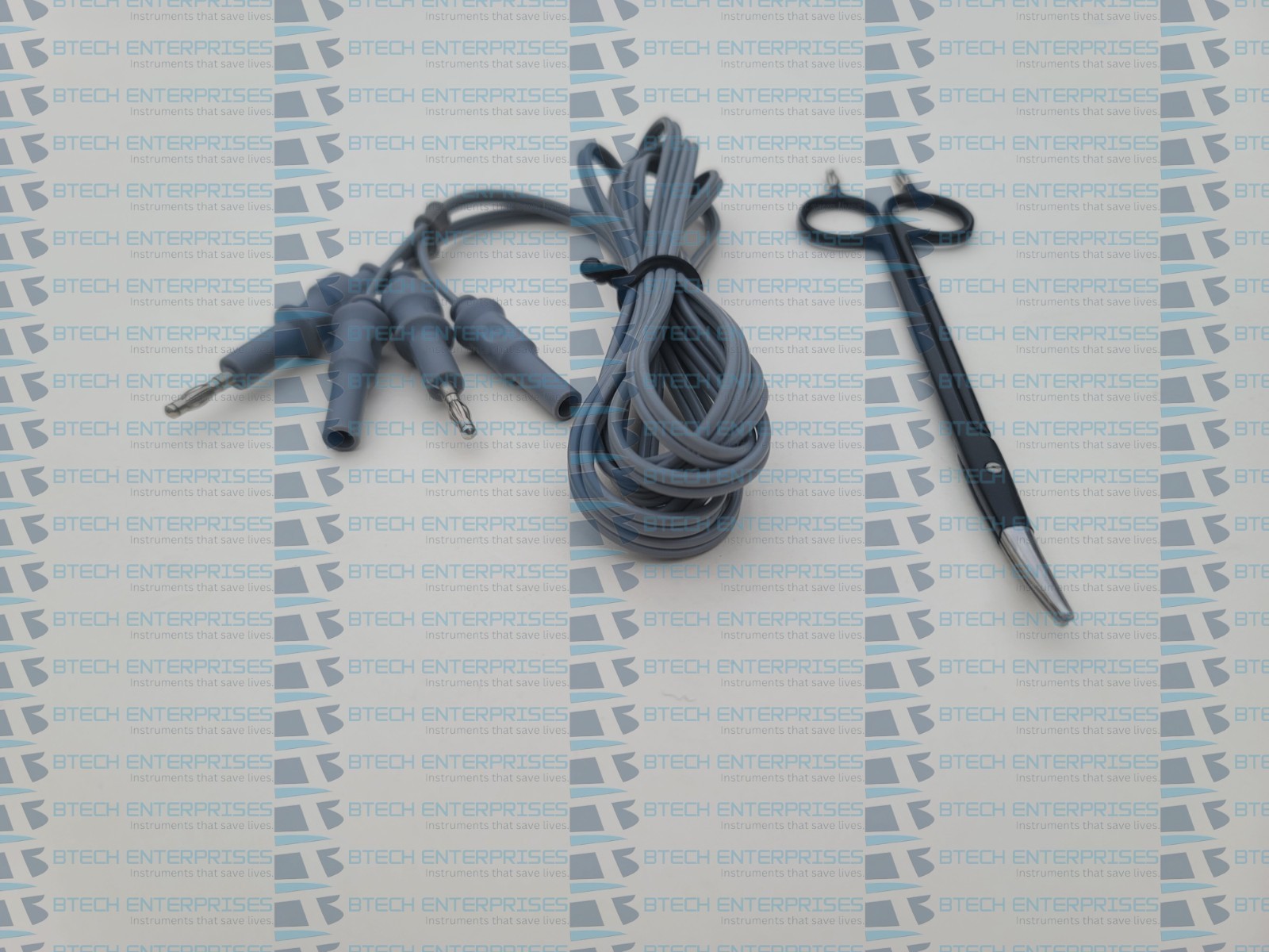 Bipolar Laparoscopic Scissor Metzenbaum Curved with Cable Electrosurgery