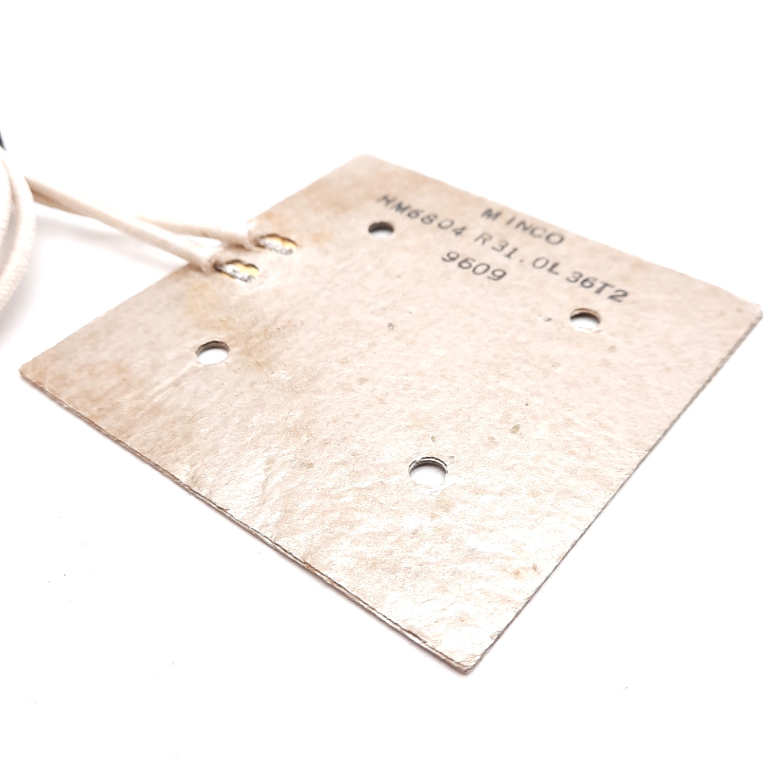 Minco HM6804R31.0L36T2 Flexible Heater 31Ω, 3in x 3in, 6.5in² Heating Area, 9.0A