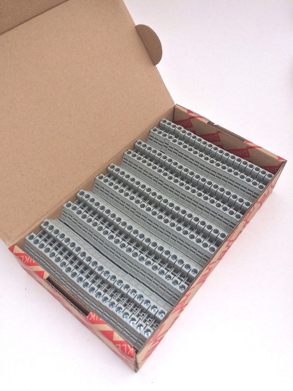 DIN Rail Terminal Blocks 10 Quantity DK4N Gray Grey Dinkle 10 AWG Gauge 30A 600V