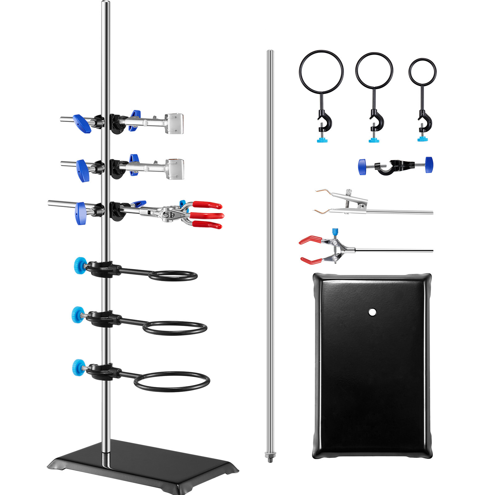 VEVOR Lab Stand Support Laboratory Retort Support Stand 23.6″ Rod With Clamps