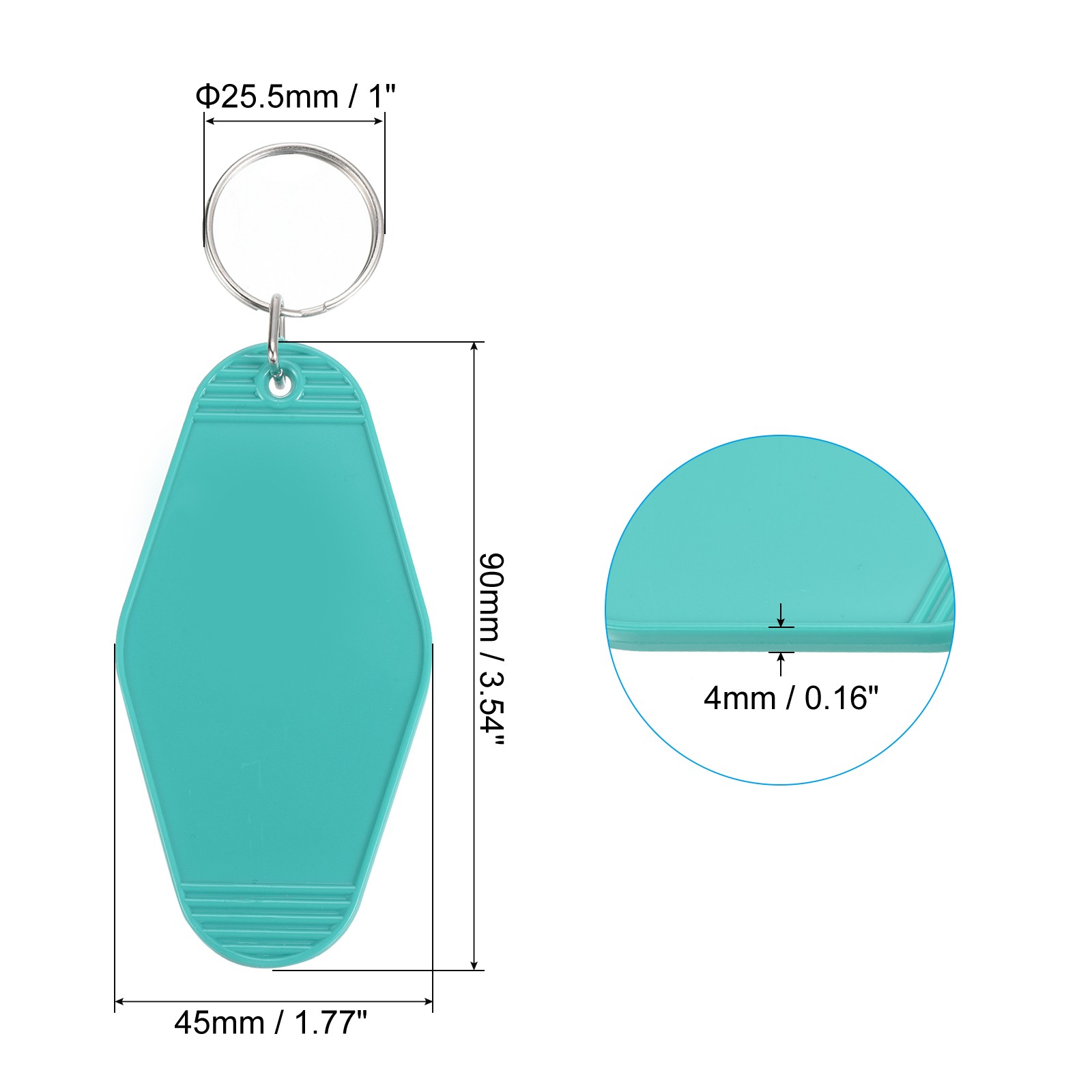 10 Pack Vintage Motel Keychain Blank Hotel Keychains Key Tag Lake Green