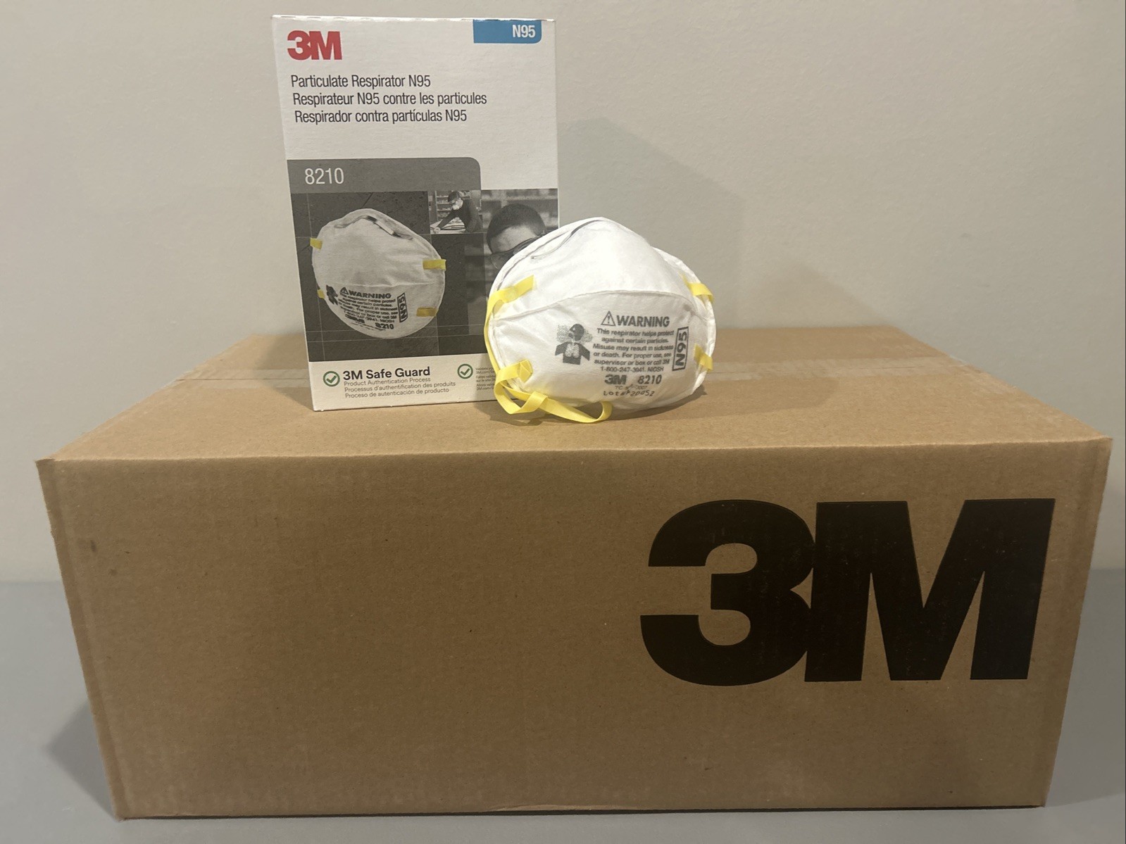 3M 8210 N95 Particulate Respirator Disposable Paint Prep Pro, 20 Pack