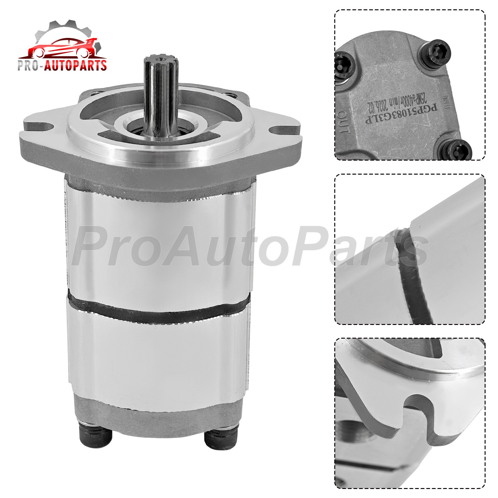 High Pressure Double Oil Pump PGP51083G3LP Hydraulic Gear Pump US Stock
