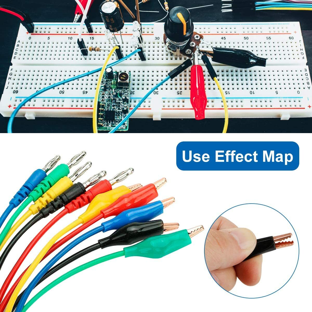 30PCS Multimeter Test Leads Set Back Probe Kit Alligator Clip Leads for Testing