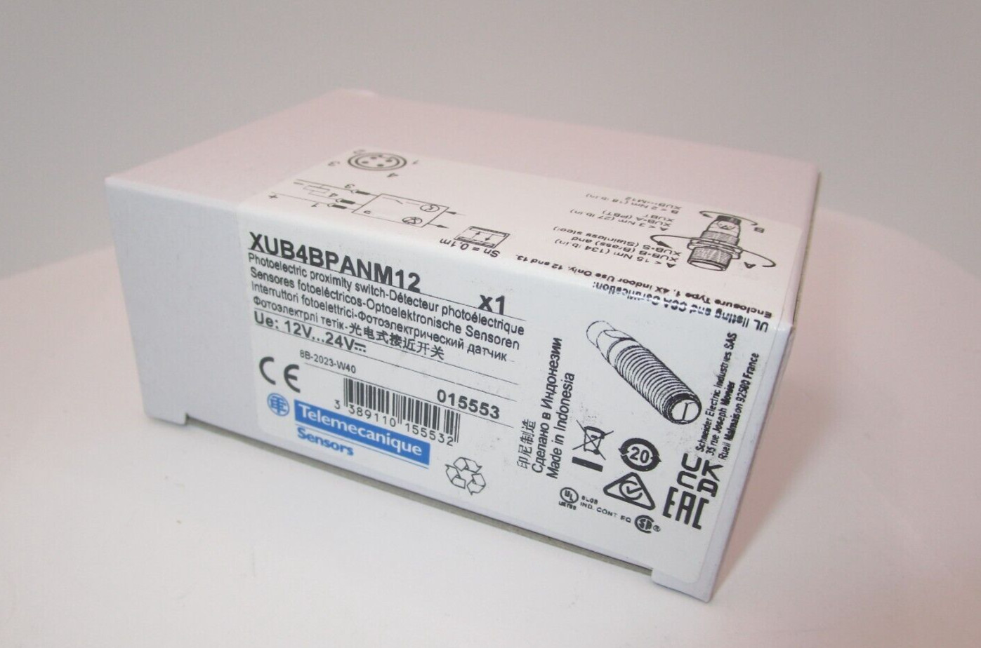 XUB4BPANM12 TELEMECANIQUE Photoelectric diffuse sensor – Original item