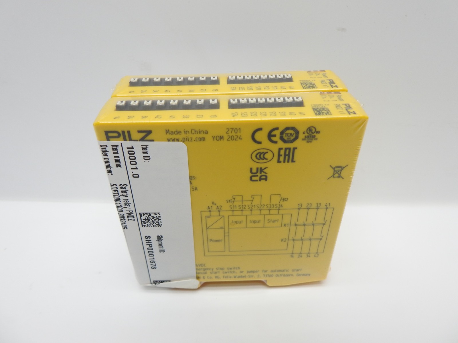 Lot of 2- PILZ PNOZ C1 710001 Safety Relay 24VDC – NEW!