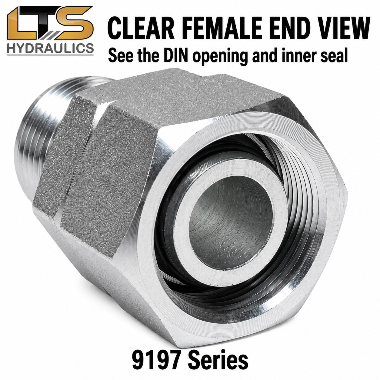 5/8″ Male JIC x 26mm DIN Swivel Chinese Excavator Conversion to JIC 9197-10-26