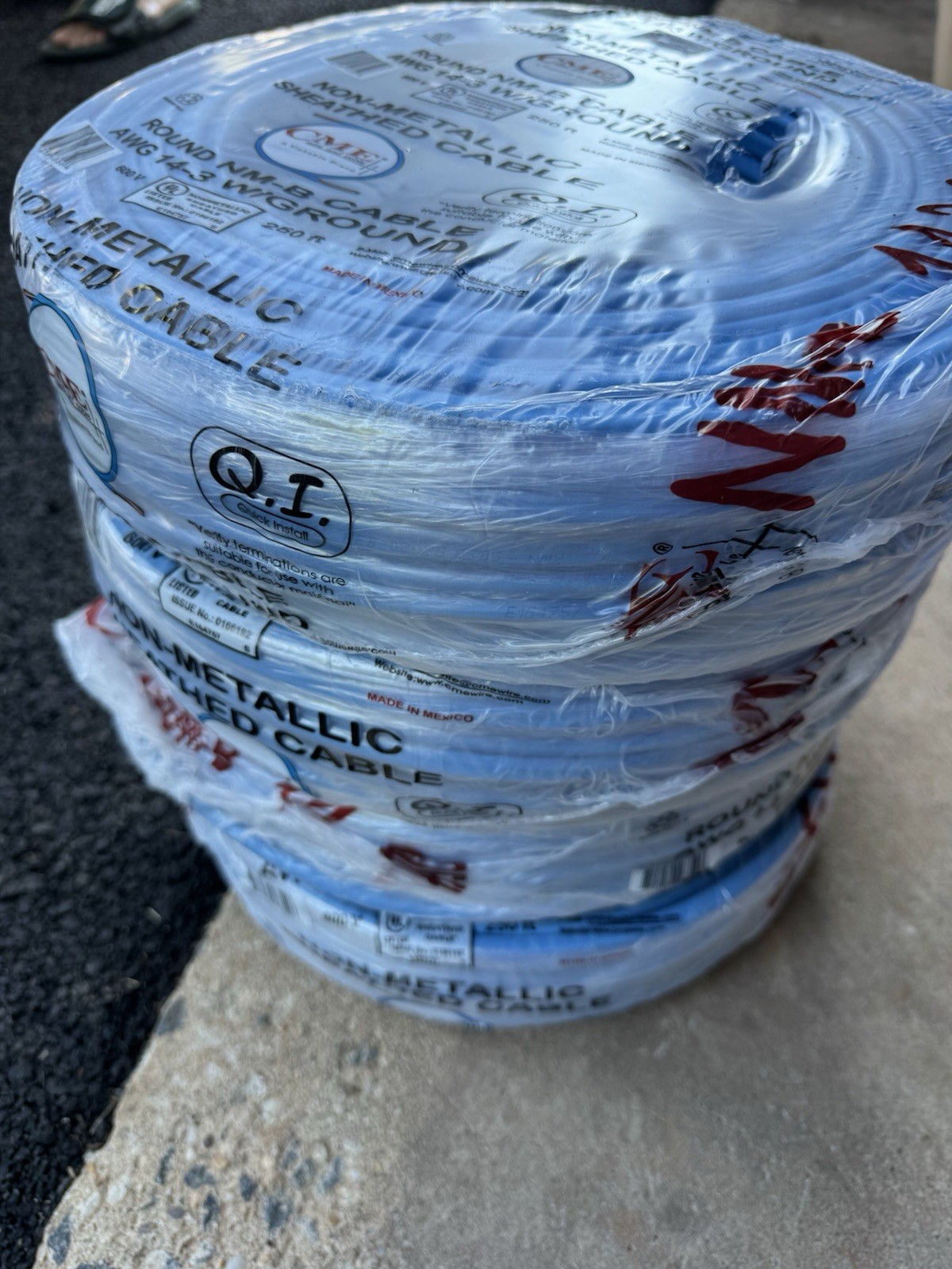 CME 14/3 NM-B 250 ft Solid Copper Building Wire W/Ground 600V Residential NEW