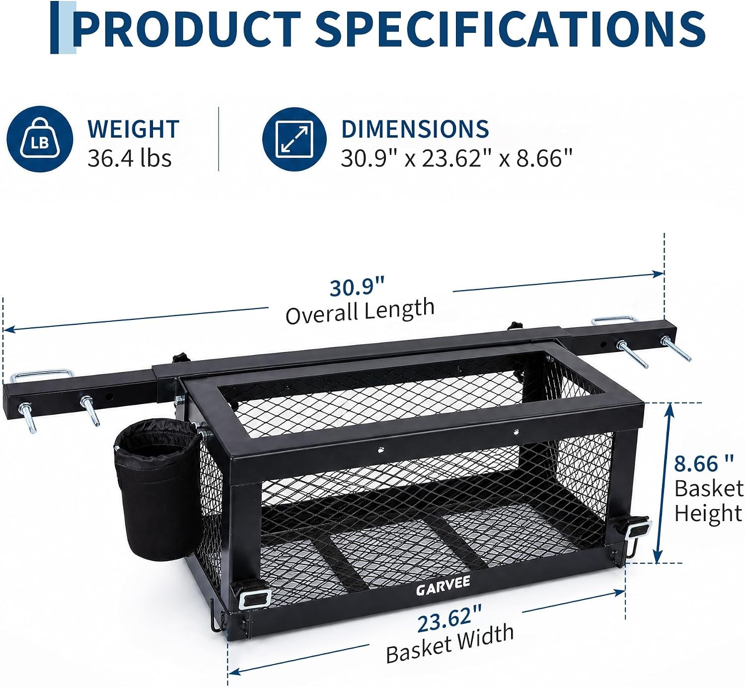 Heavy Duty Tractor Tool Box, Tractor Basket Toolbox Suitable for Most Tractors