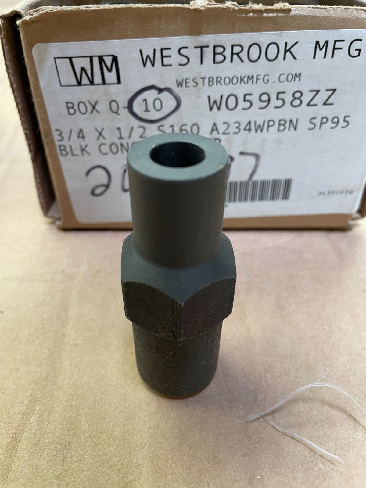 SWAGE NIPPLE 3/4″ x 1/2″ Schedule 160 Concentric Bevel x Plain A234 WPBN SP95