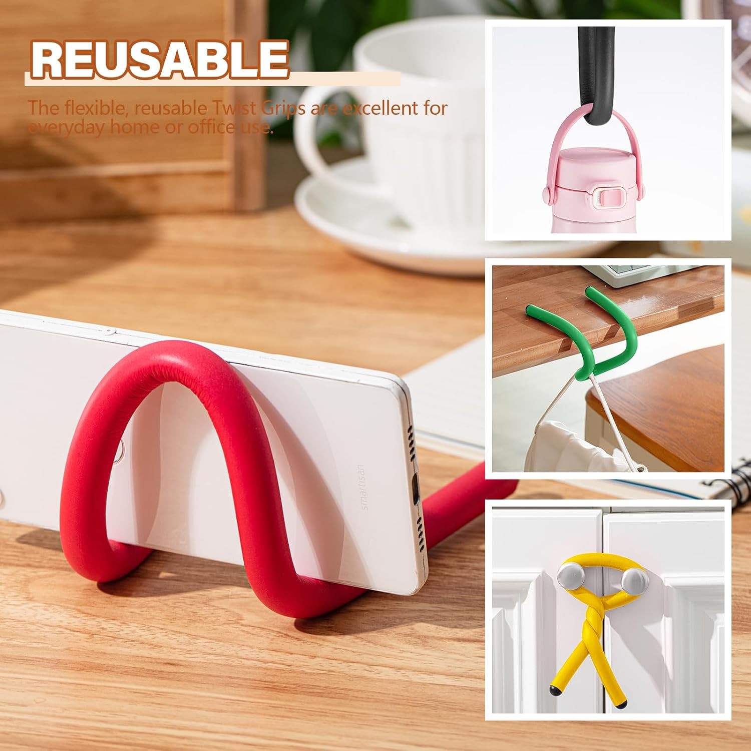 20 Pcs 17 Inch EVA Foam Twist Rubber Ties Reusable Bendable Cable Tie Straps Fle