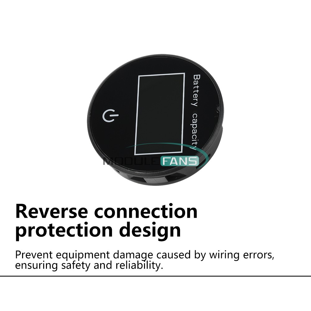 Digital Battery Level Indicator Voltage Power Percentage Temperature LCD Display