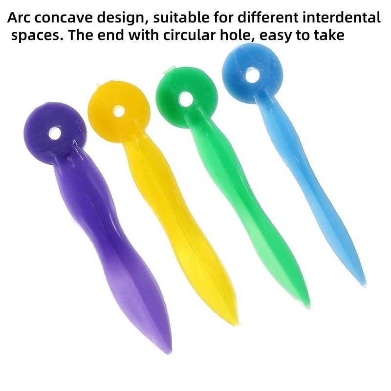 Disposable Plastic Wave Shape Dental Tooth Gap Composite Interdental Wedge Mixed