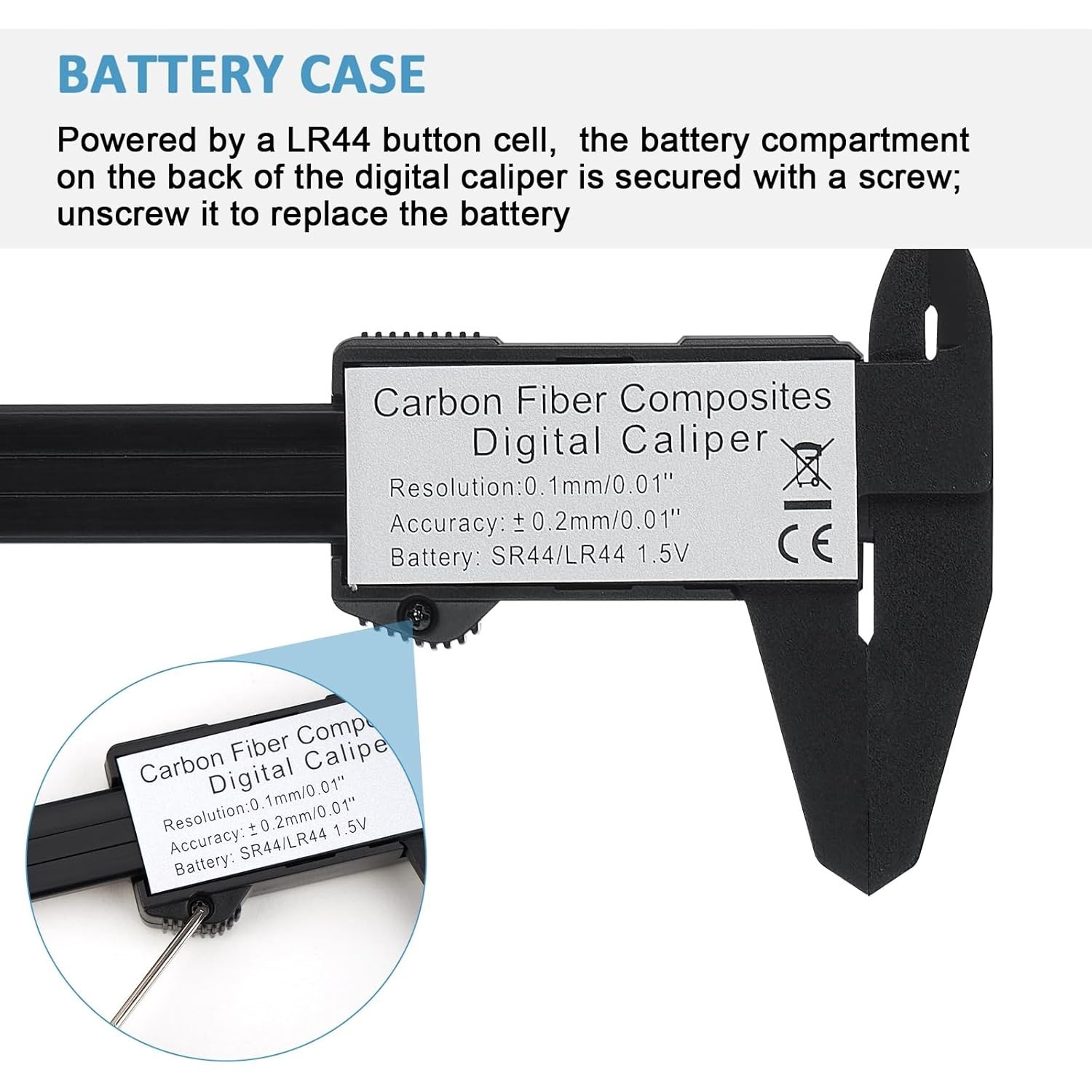 Large LCD Digital Caliper 0-6» – Perfect for DIY Projects & Precision Measuring
