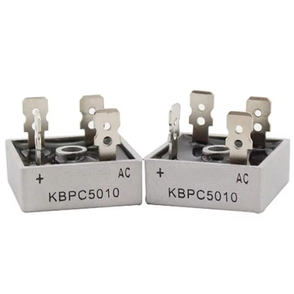 10Pcs 1000V 50A Metal Case Single Phase Diode Bridge Rectifier KBPC5010 10X