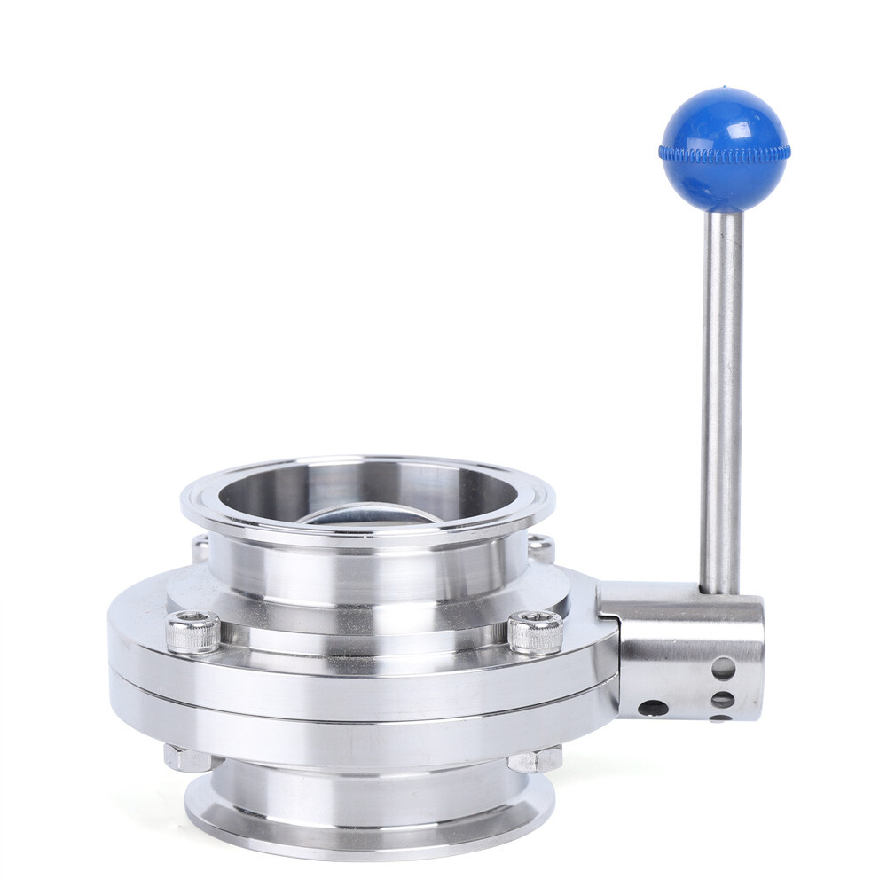 3 Inch Tri Clamp Clover Butterfly Valve Sanitary Butterfly Valve Stainless Steel