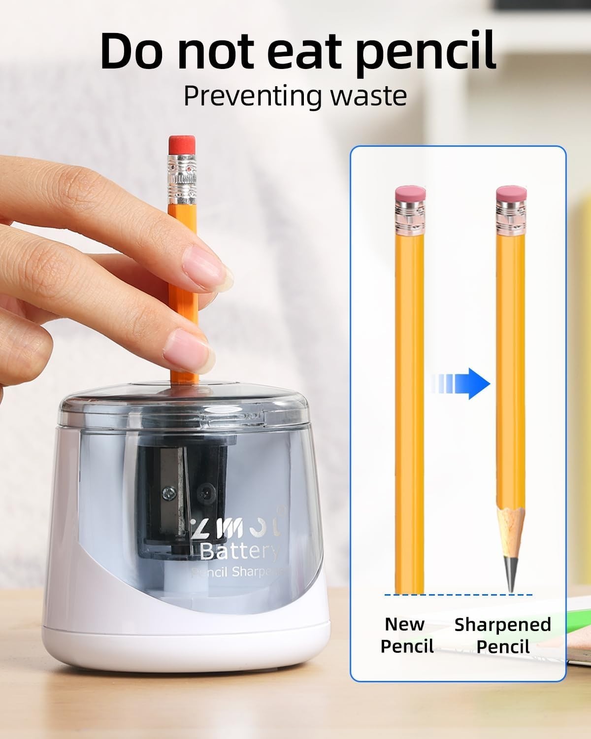 Portable Smart Electric Pencil Sharpener with Double Blades – Ideal for Artists