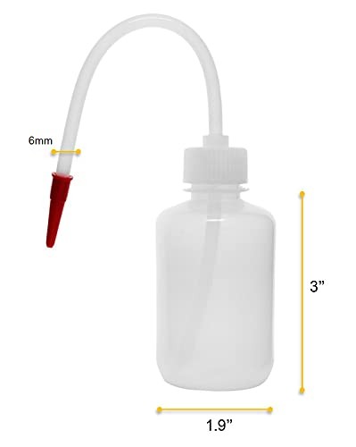 EISCO Wash Bottle, 125ml – Polyethylene – Translucent, Unbreakable 4.2 Ounces