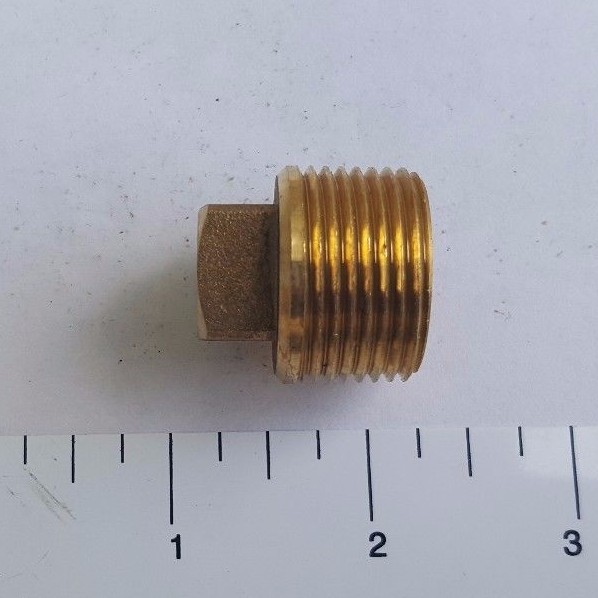 25) 3/4″ MALE NPT PIPE PLUG, SQUARE HEAD, LEAD FREE BRASS, FUEL OIL GAS WATER