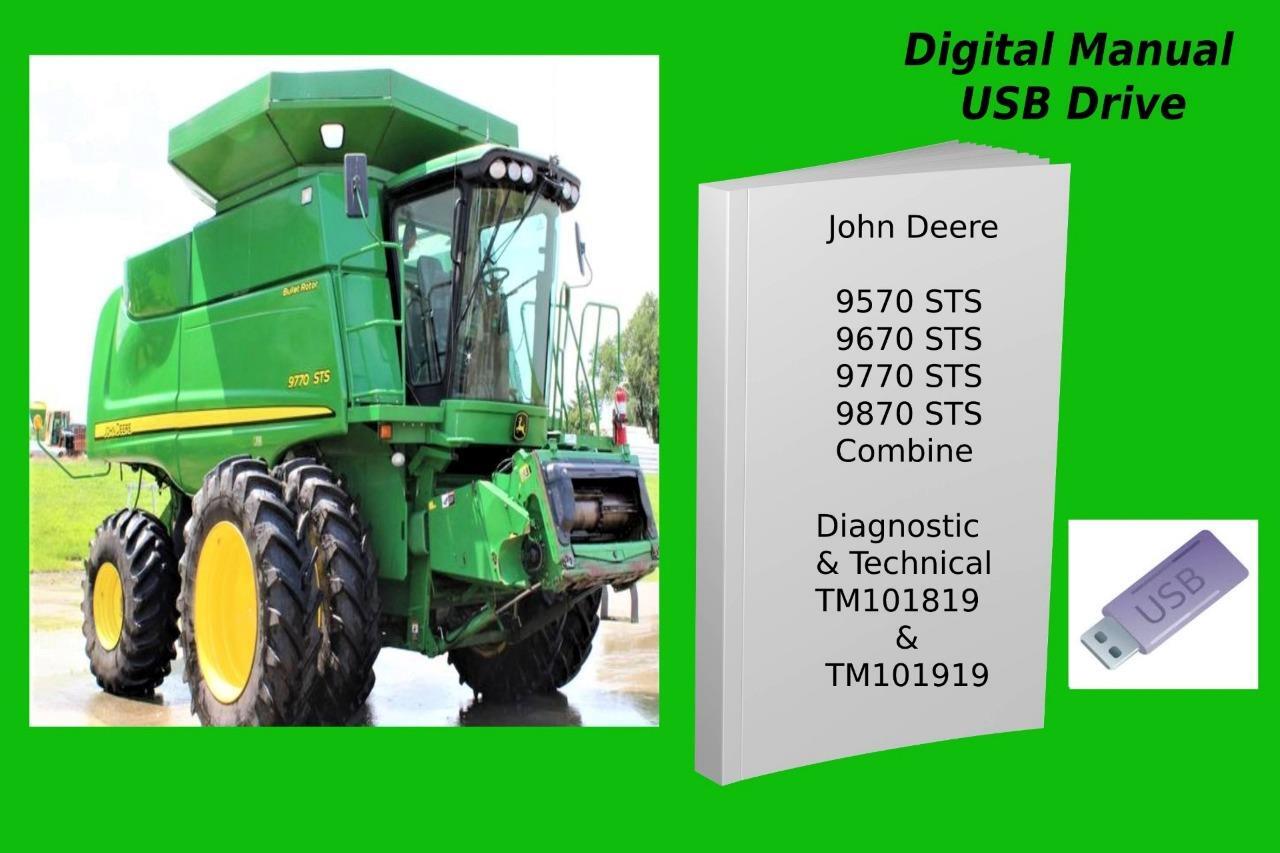 John Deere 9570 STS 9670 STS 9770 STS 9870 STS Combine Manual Set See Desc.