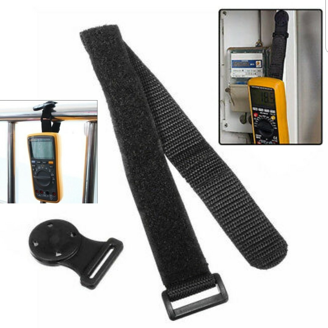 Multimeter Strap Hanging Loop Durable Kit Black Strong Magnet for Fluke TPAK UK