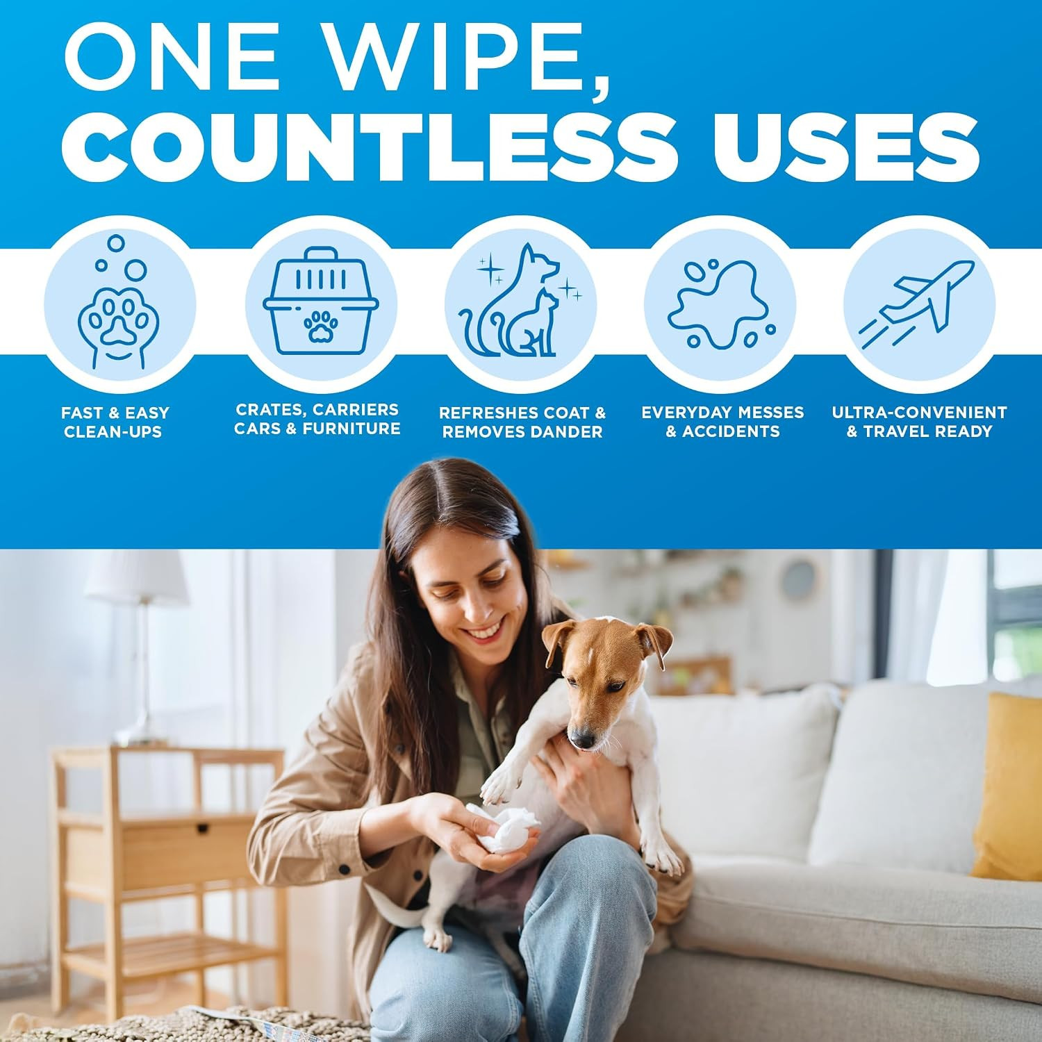POOPH® Pure Wipes™ – 100 Count Pack – Gentle, Fast Odor Elimination – No Fragran