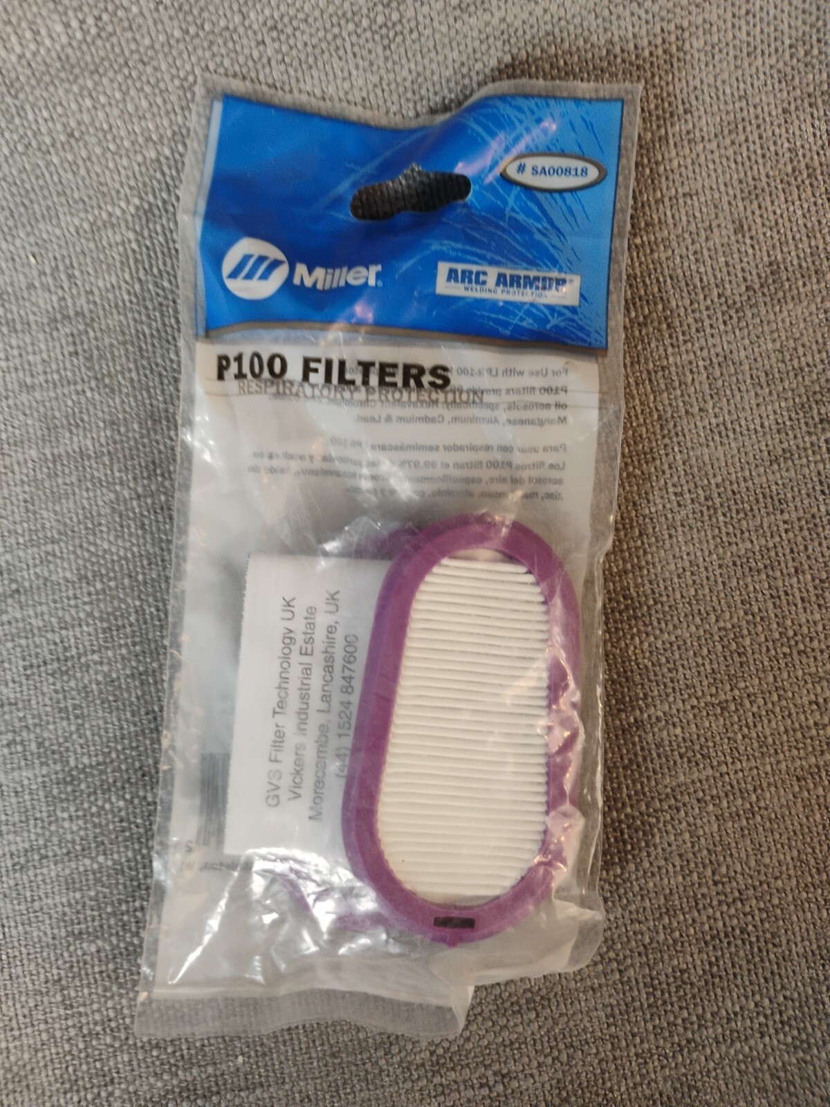 Miller Electric Sa00818 Filter • Niosh Rating P100 • Magenta Exp 07 2023