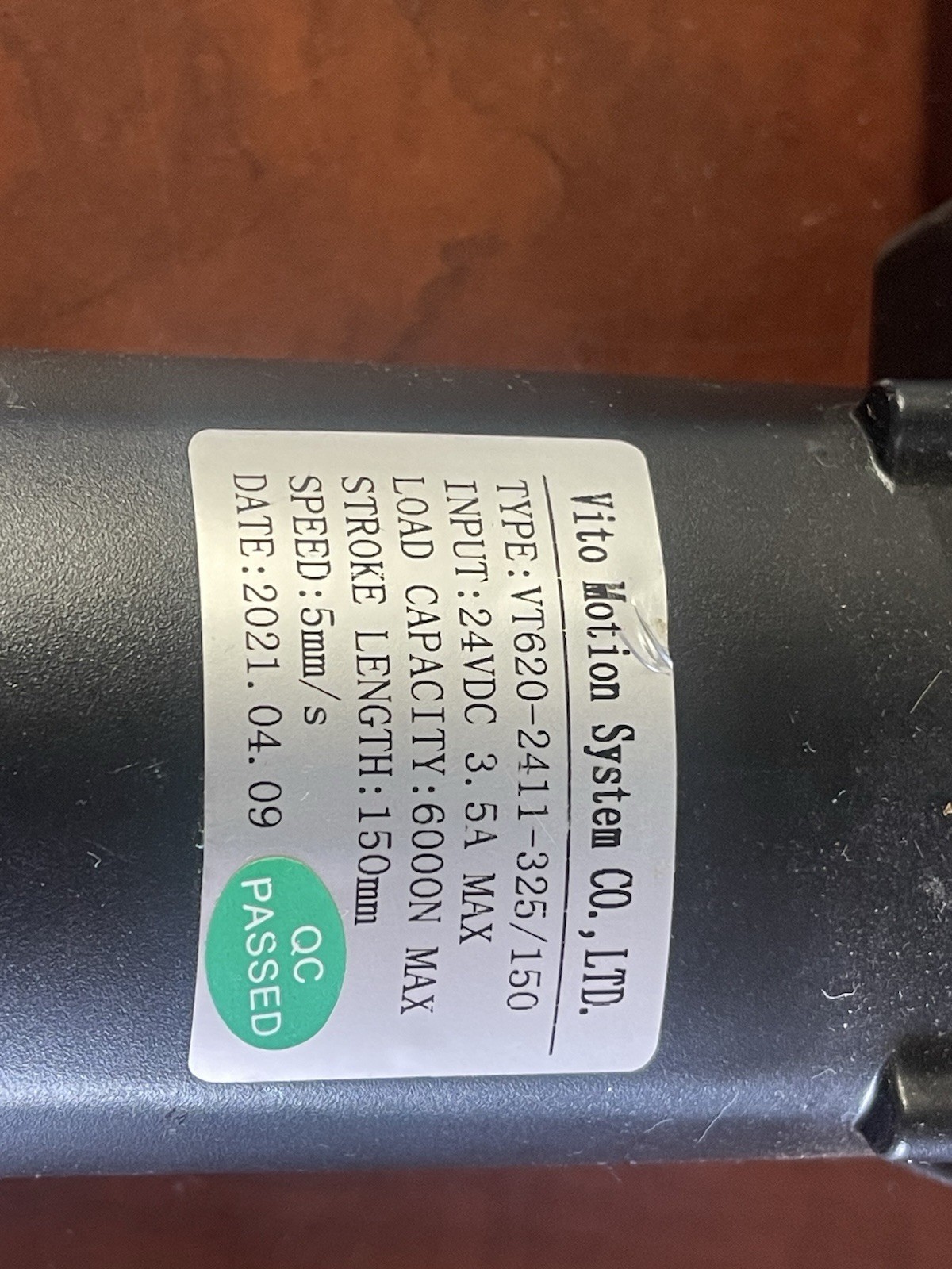 Progressive Automations Electric Linear Actuator Type VT620-2411-325/150