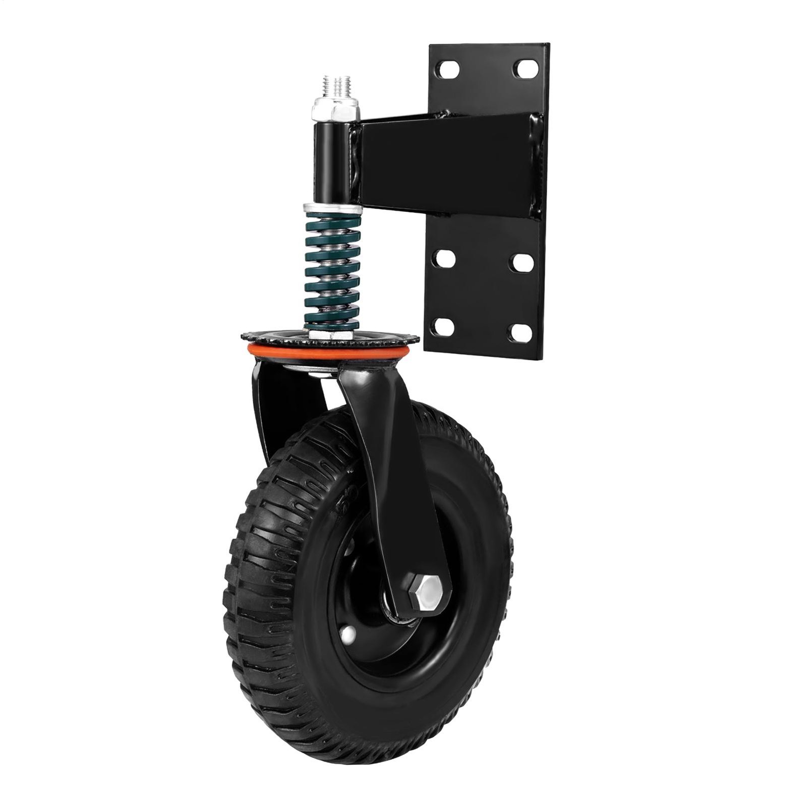 8″ Gate Wheels Heavy Duty Spring-Loaded Gate Caster For Metal Tube Gate & Wooden