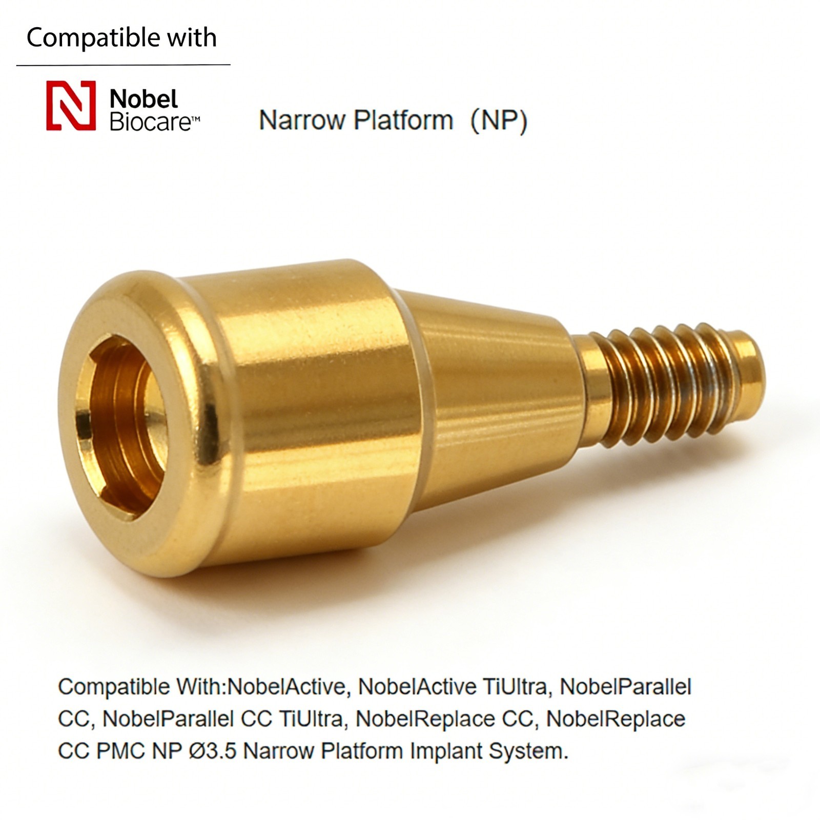 US Dental Ti Abutment NP fit Zest Locator for NobelBiocare NobelActive Implants