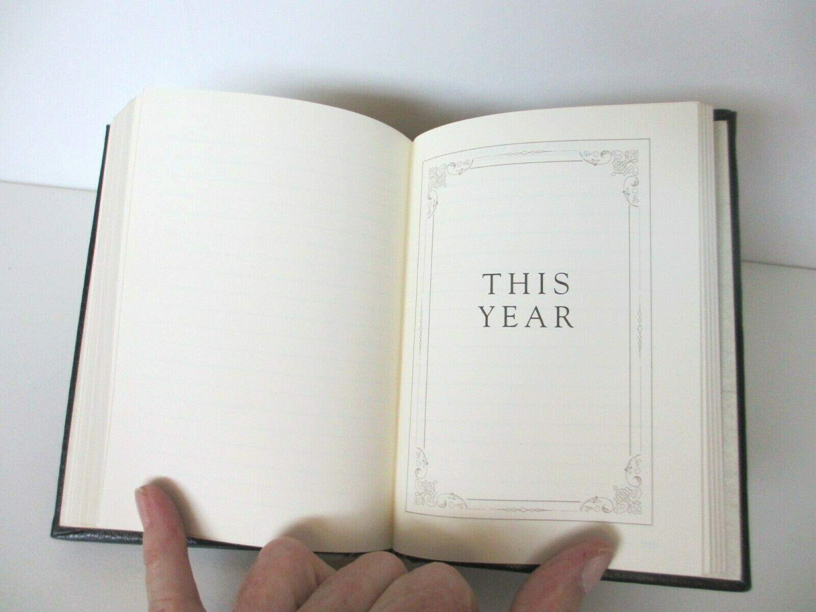 Journal Diary 6″ Leather Hardcover 320 Lined Pages Graphic Image Black