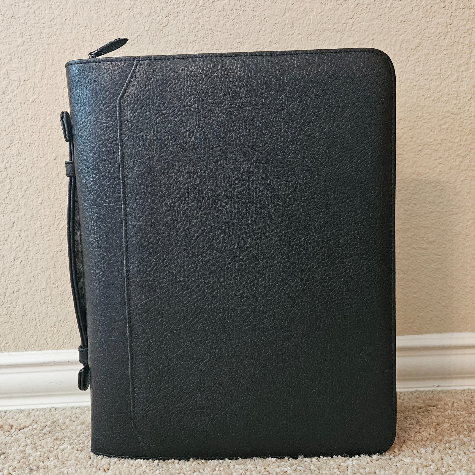 Executive Padfolio 3 Ring Binder Organizer Portfolio w/ Handle Zip Case