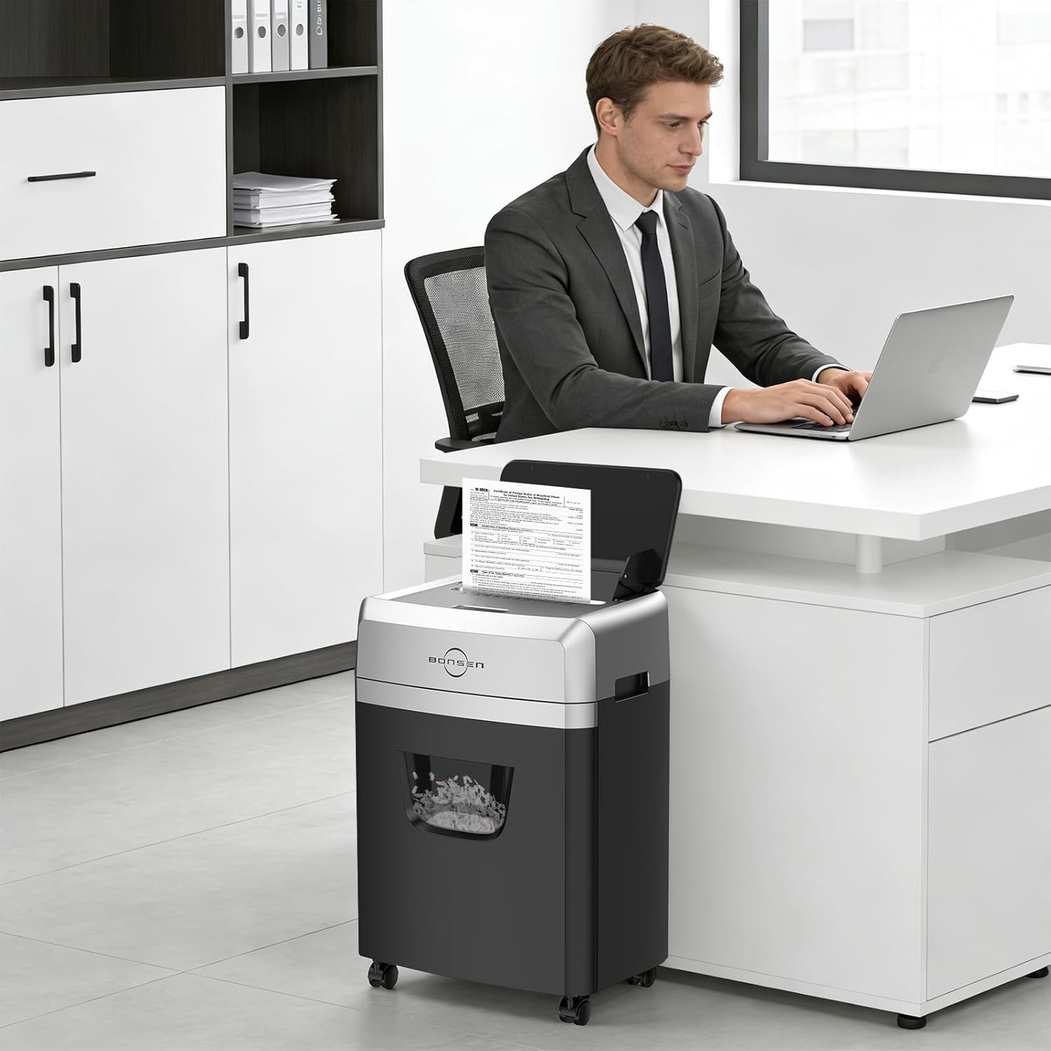 150-Sheet Autofeed Paper Shredder Heavy Duty, 60 Mins Micro-Cut Shredder for …