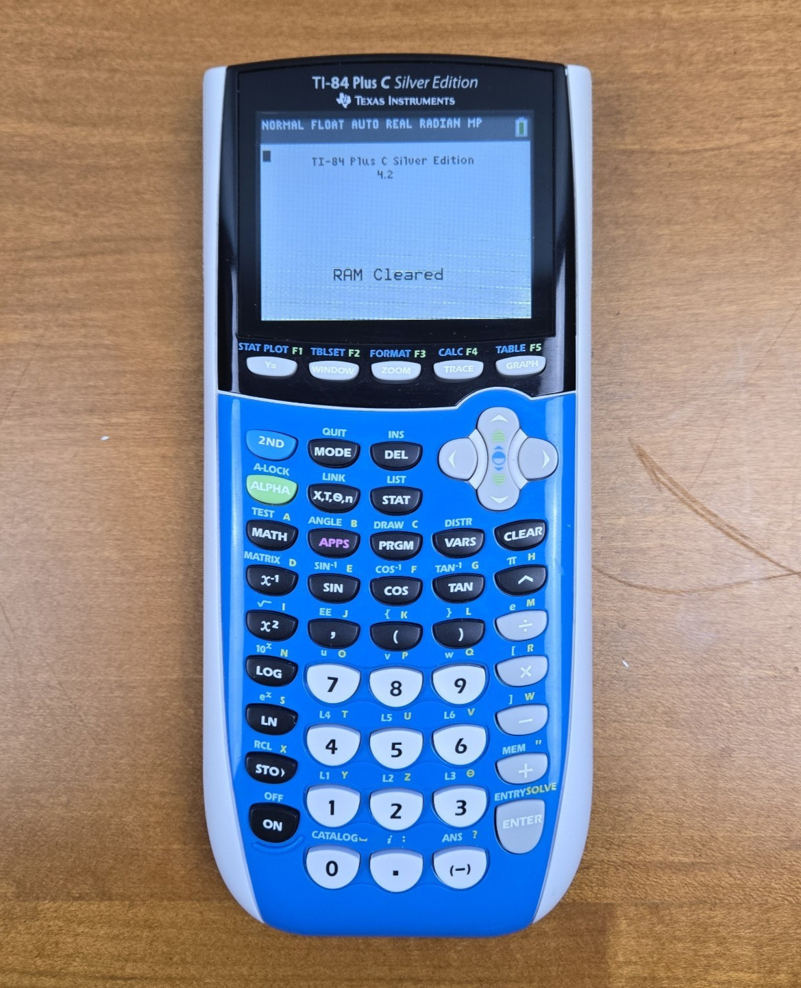 Texas Instruments TI-84 Plus C Silver Edition Graphing Calculator Blue Works