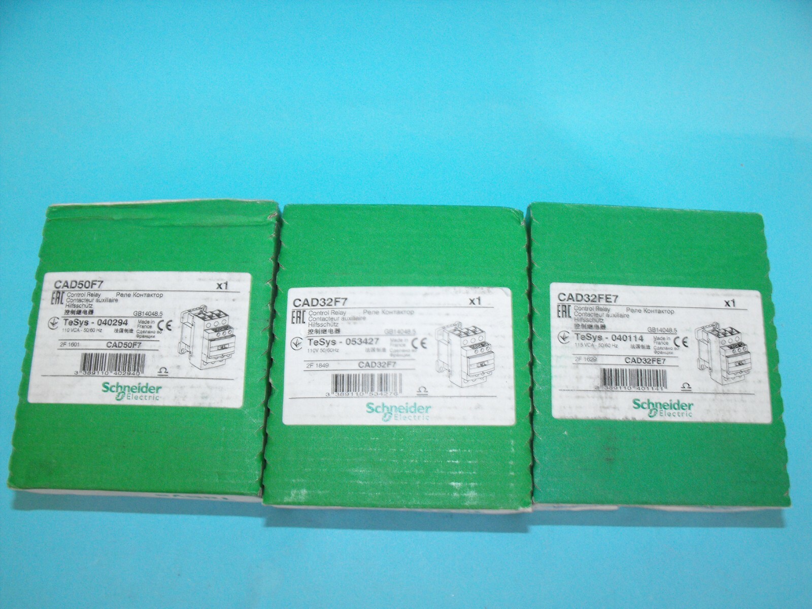 Schneider Electric.TELEMECANIQUE.CAD50F7+CAD32F7+CAD32FE7.(LOT3PCS).NEW