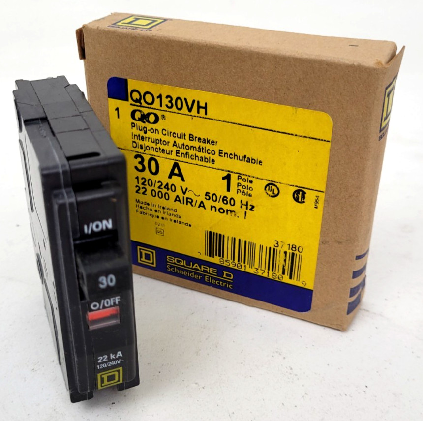 QO130VH Square D 30 Amp Circuit Breaker – Next Day Option – New