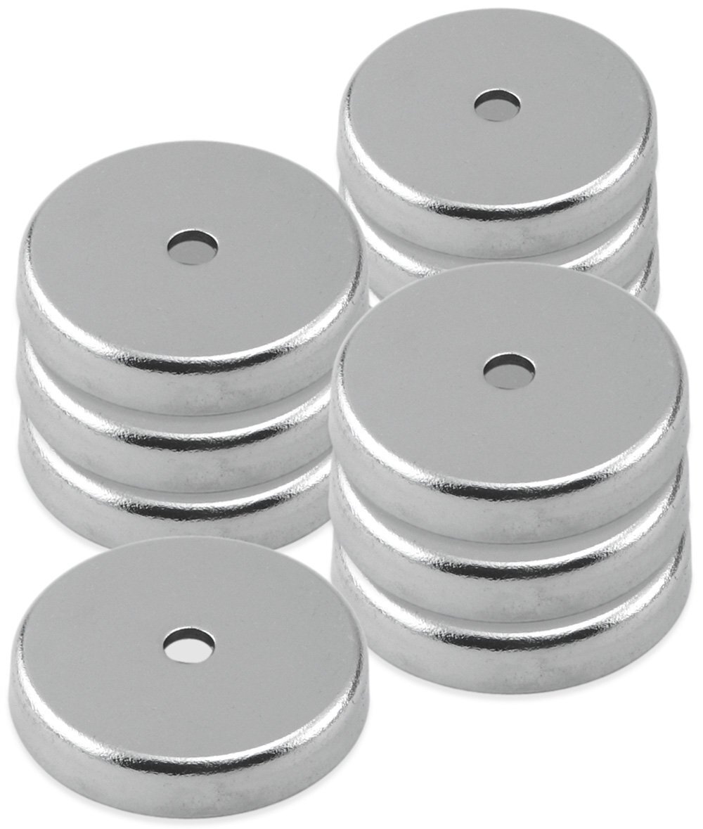 Ceramic Round Base Magnet – 1.425″ Diameter 0.283″ Thick 0.190″ Center Hole 1…
