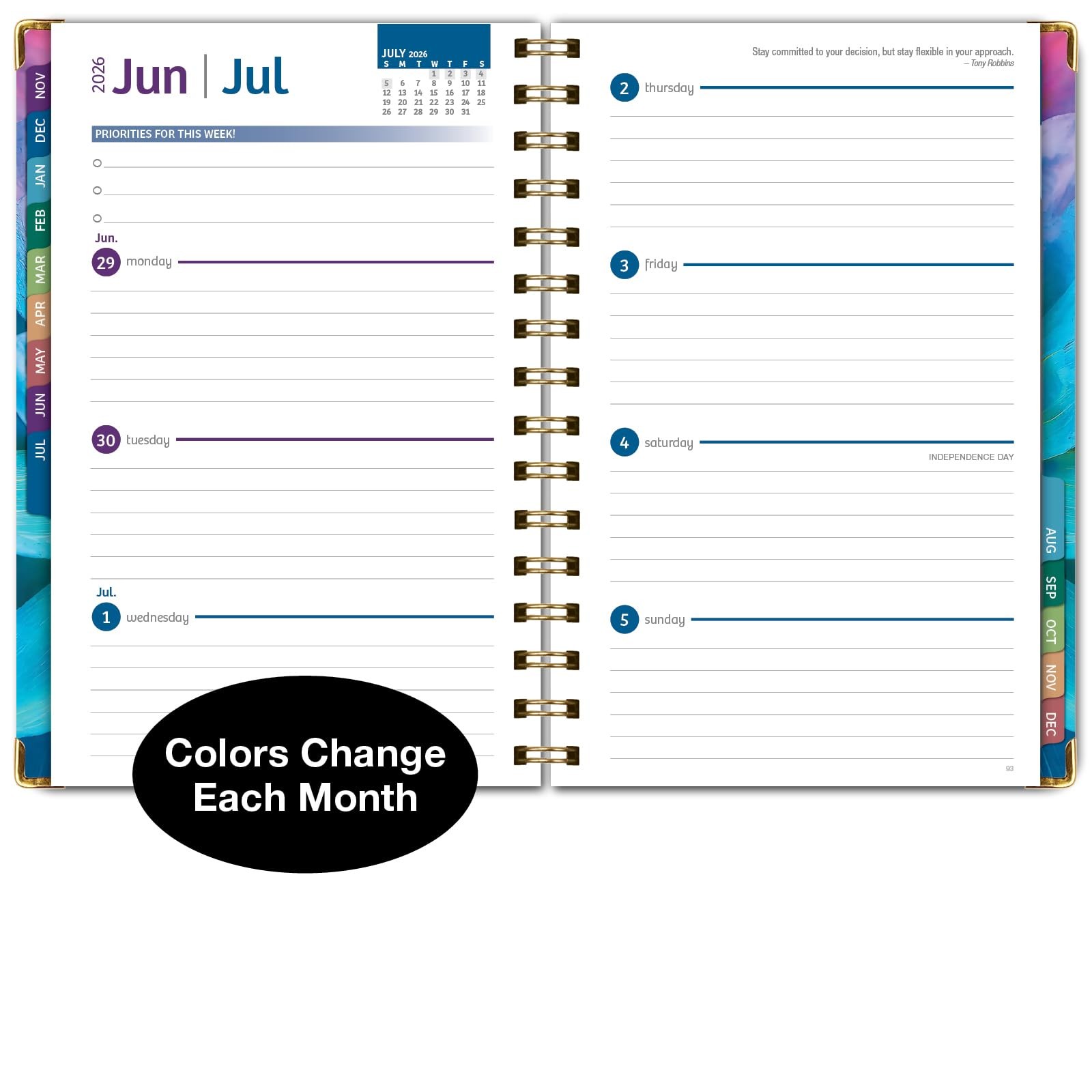 HARDCOVER 2026 Planner, 5.5″x8″: 14 Months (November 2025 – December 2026), D…