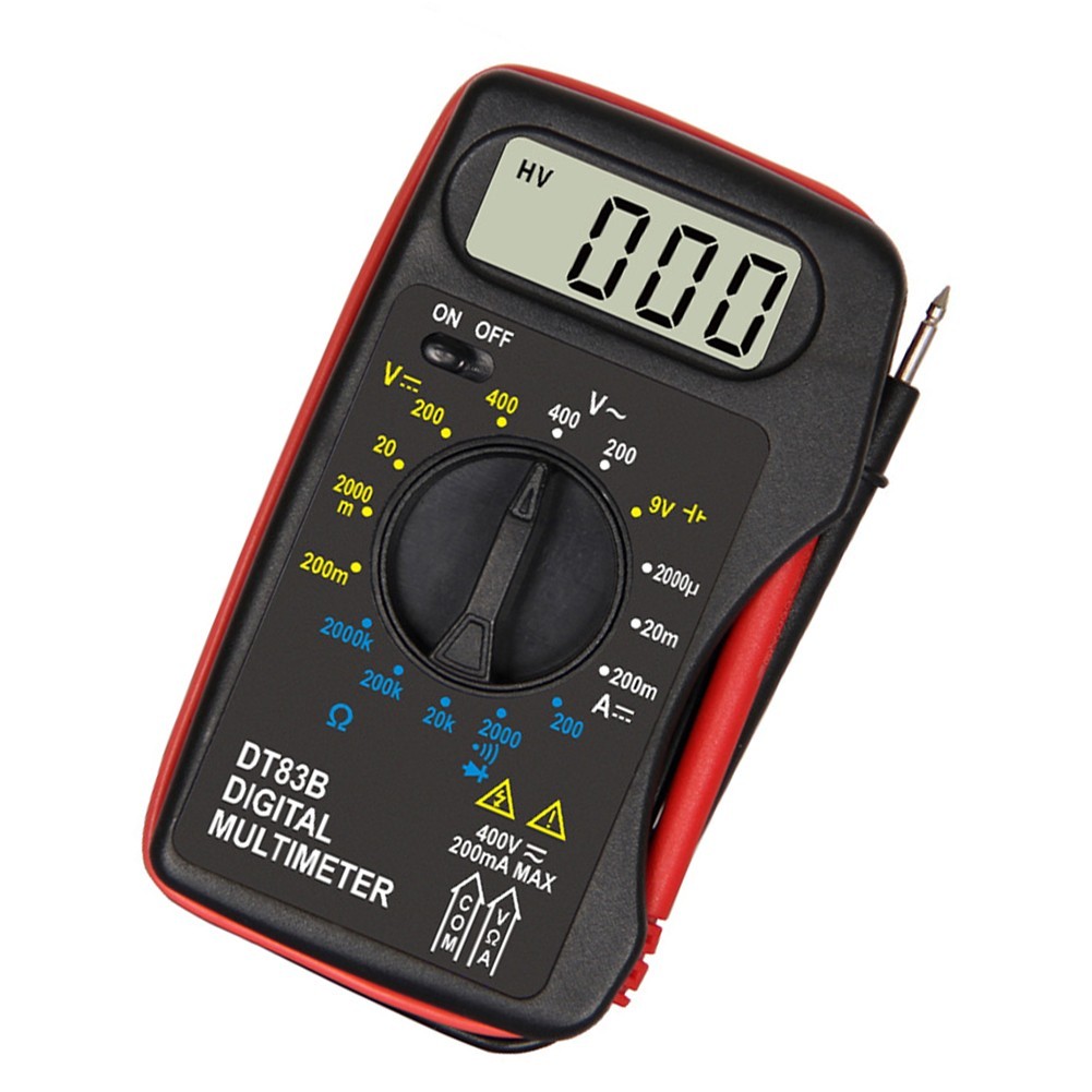 DT83B Handheld Digital Tester for AC Voltage DC Voltage and Ohms Measurement