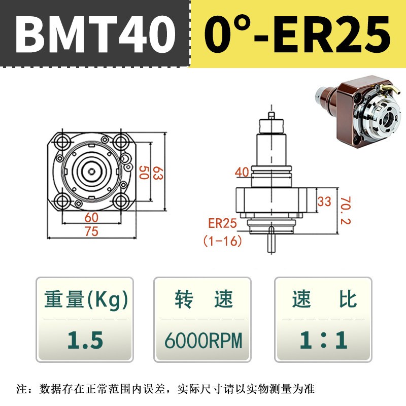 BMT Live Driven Tool Holder 0° 90° For Slant Bed Turning Milling Lathe Turret