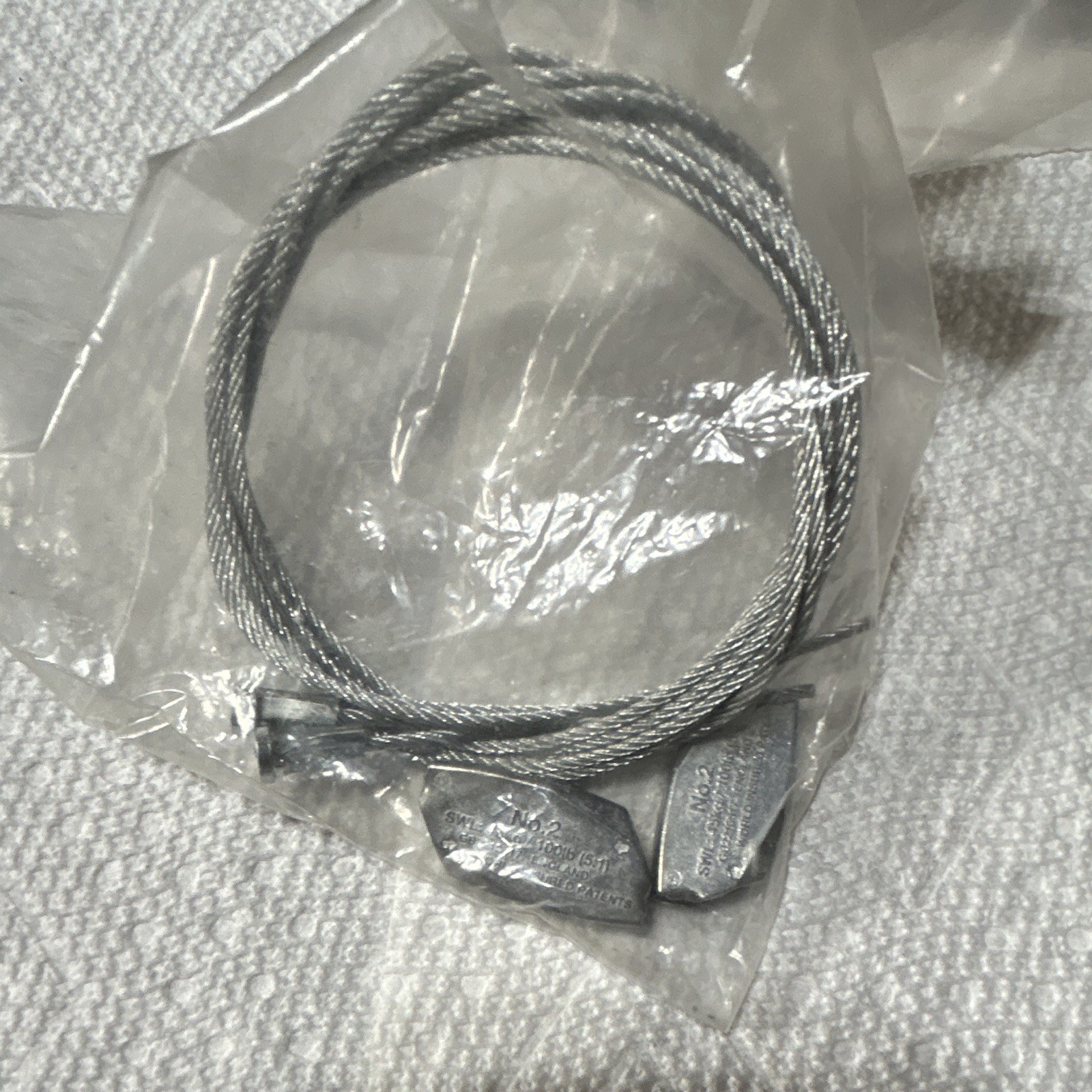 Gripple no.2cables with toggle end fittings 3 ft long, safe working load (100lb)