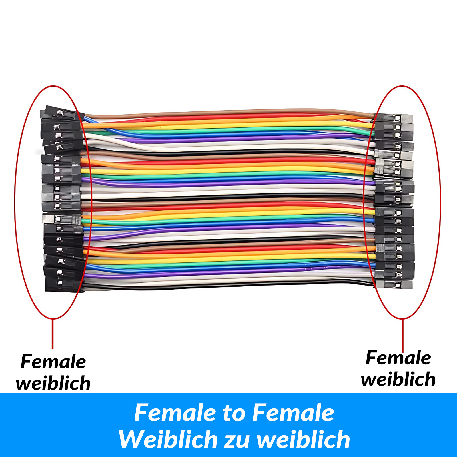 Hookup Wires10cm 15cm 20cm 21cm 30cm 40 cm M-M F-F M-F Breadboard Dupont Jumper
