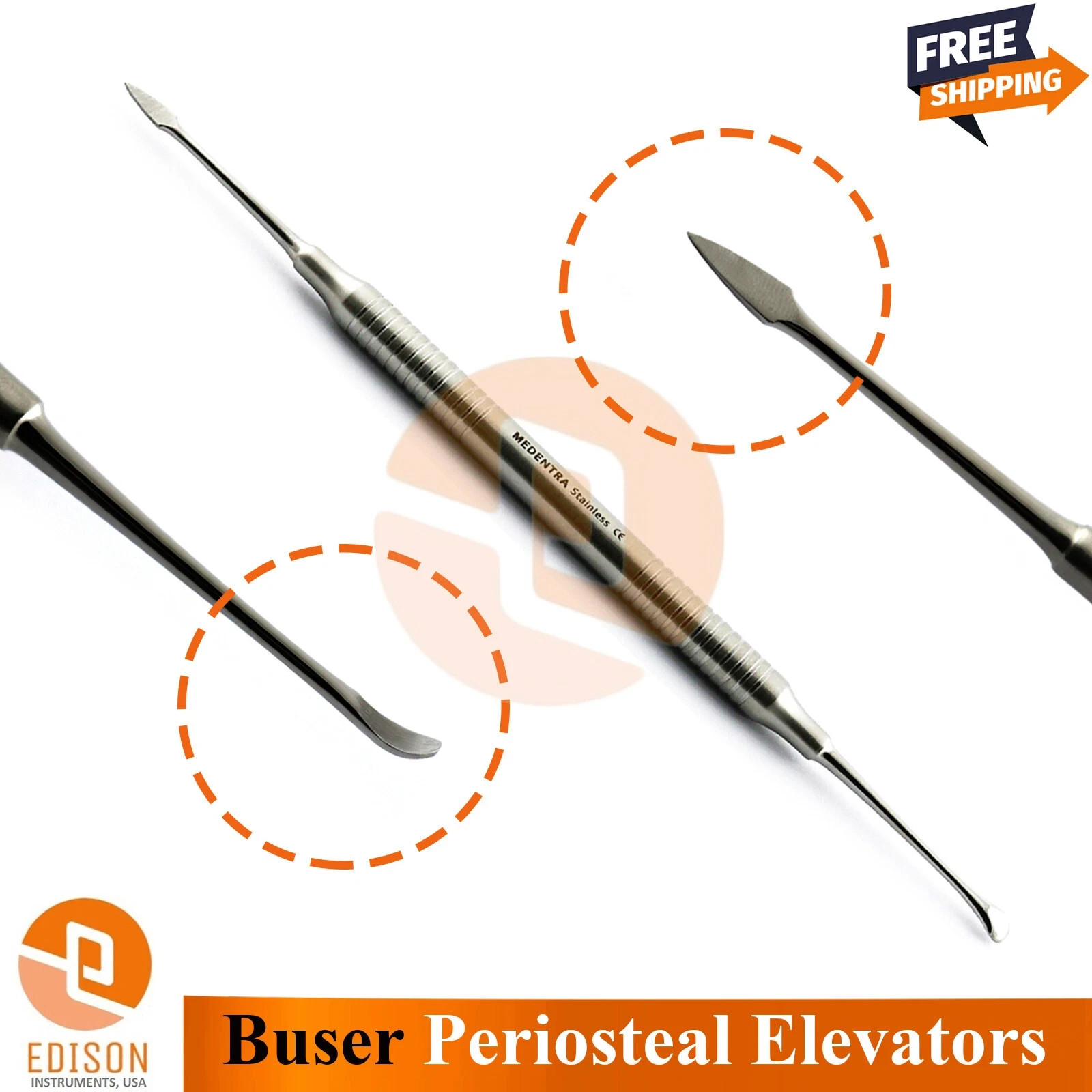 Implant Placing Bone Graft Scoop Surgical Periosteal Dental Elevator Instruments