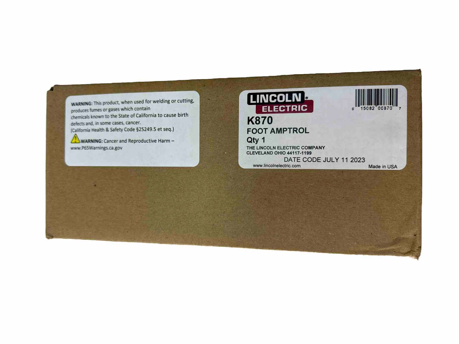 Lincoln Electric K870 Foot Amptrol, 6 Pin. WELDING AMPTROL. 25FT (7.6M).