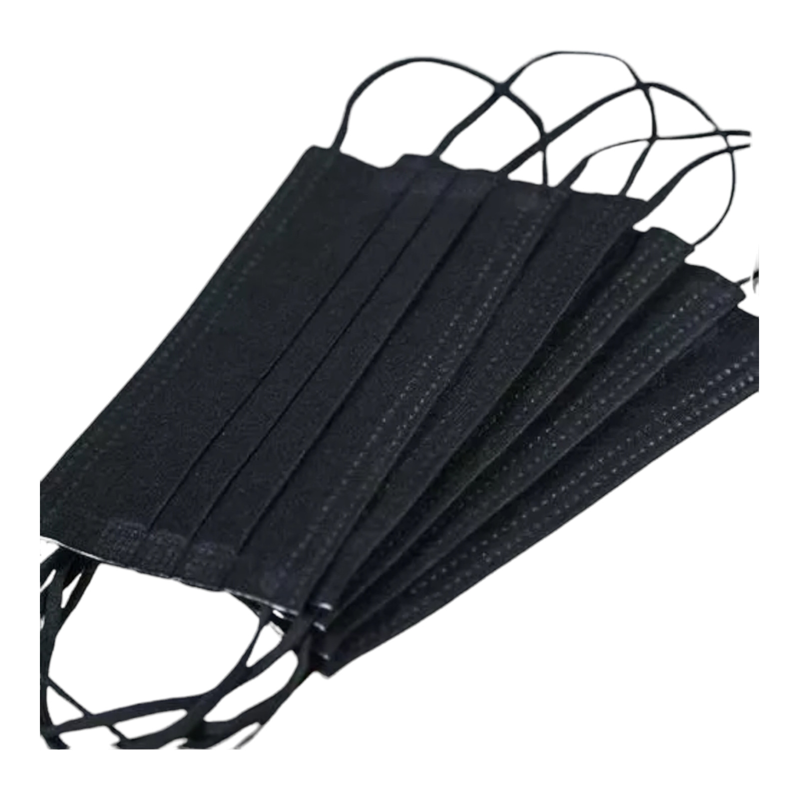 100 PCS Disposable Face Mask Non Medical Surgical 3 Ply Ear loop Black Masks USA