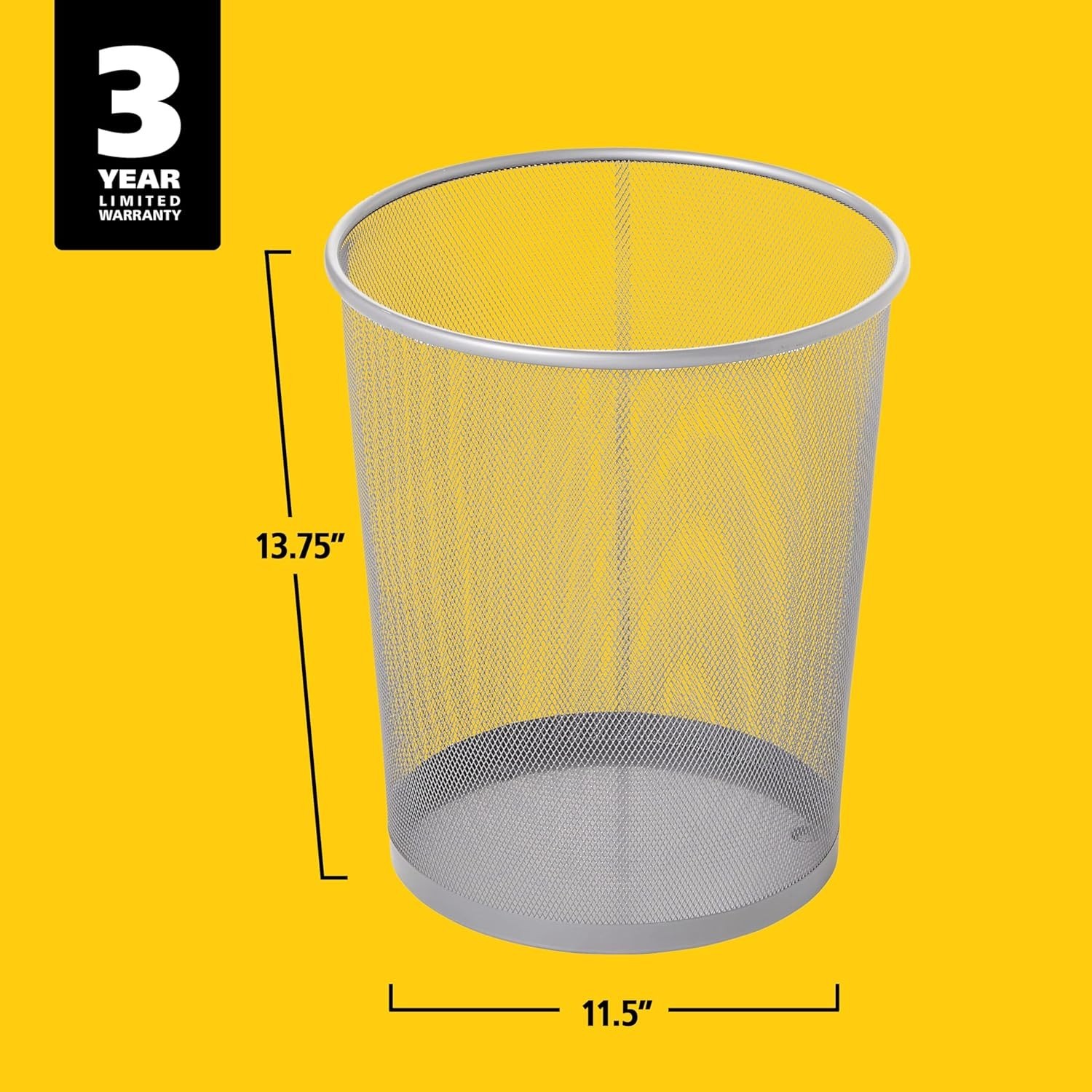 Rubbermaid Commercial Products Concept Collection Mesh Metal Trash Can 5-Gallon