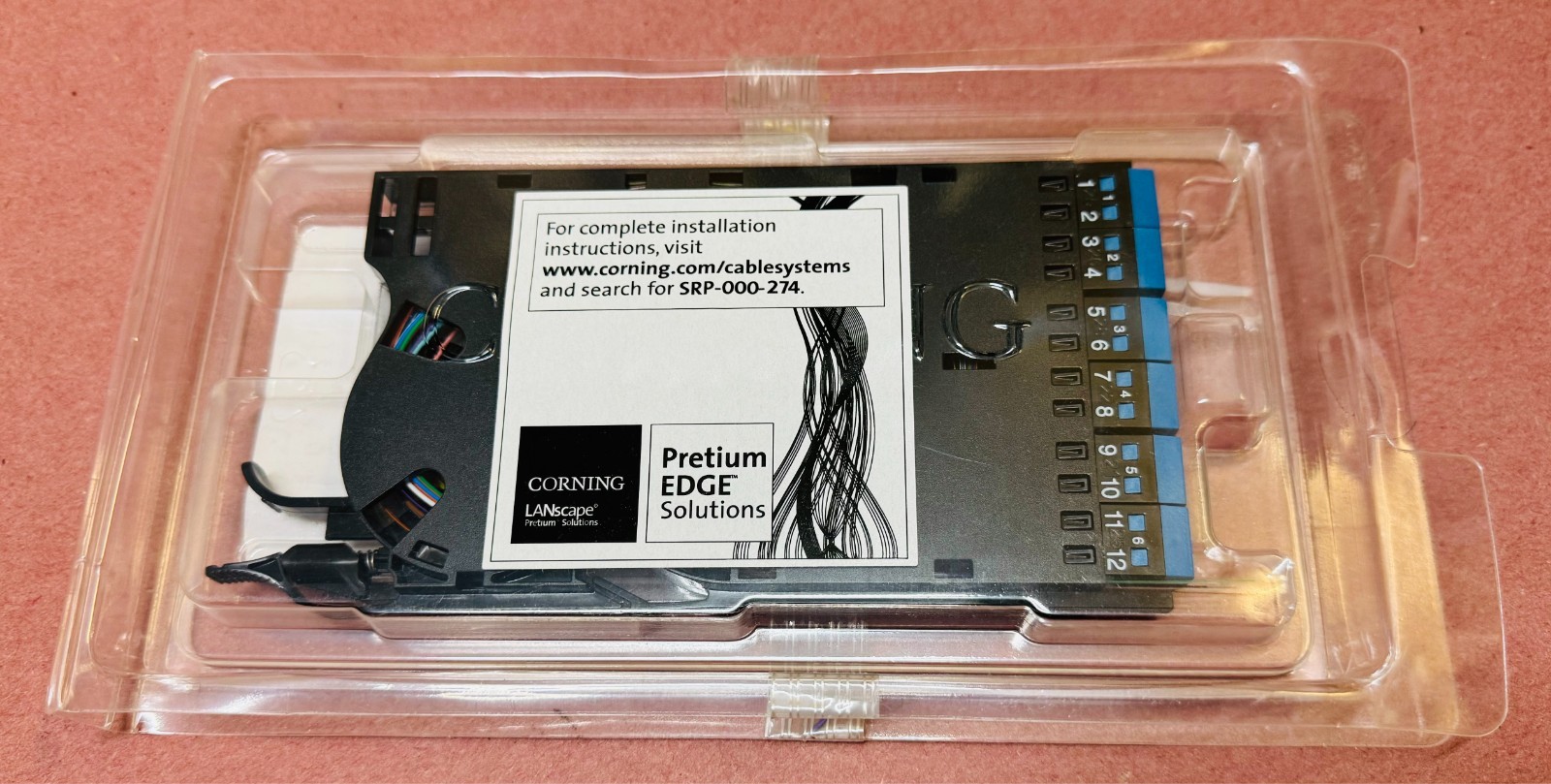 Corning EDGE-CS12-AE-P00RE Splice Cassette SM UPC Single Fiber